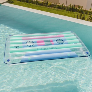 Flamingueo Kassette Luftmatratze Pool - Luftmatratze Wasser, Pool Aufblasbar, Wasserhängematte, Aufblasbare Schwimmtiere, Schwimmmatte (180 x 105cm)