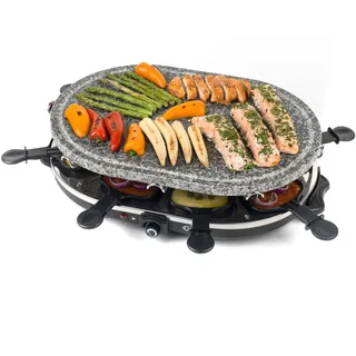 Giles & Posner Tisch-Raclette-Grill 8-tlg. 1200W 43x30cm