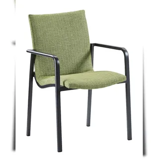 BEST Freizeitmöbel Positano Stapelsessel 63 x 57 x 86 cm anthrazit/grün