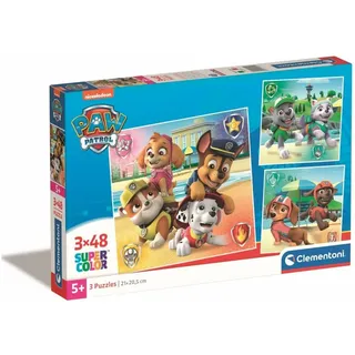 CLEMENTONI Jigsaw Puzzle Super Color Square PAW Patrol 3x48pcs.