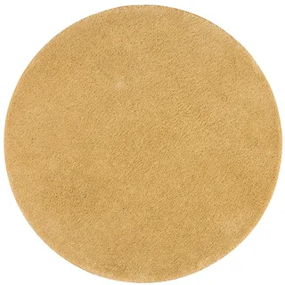 Snapstyle Palace Hochflor Shaggy Teppich Ø 100 cm Gelb