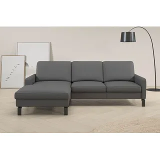 Home Affaire Eckcouch Leder 2-Sitzer Grau
