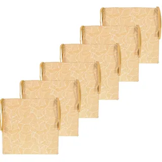 Atout Ciel Stuhlkissen, quadratisch, 40 x 40 cm, Gelb, Bedruckt, einfarbig, 6 Stück