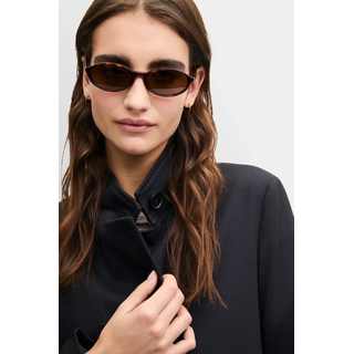 Kurzblazer CINQUE "CILOKO", Damen, Gr. 40, schwarz, Web, Obermaterial: 52% Polyester, 21% Polyamid, 17% Viskose, 10% Elasthan, unifarben, tailliert hüftlang, hoch geschlossener Ausschnitt, abgesteppte Kante, Blazer Kurzblazer, Stehkragen, taillierter Schnitt, elastischer Materialmix