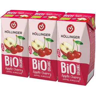 höllinger juice Bio Apfel Kirsche Schulsaft 600 ml,