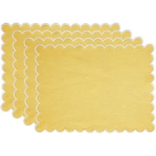 Butlers Tischset (4er Set) Summer Cheer , Gelb , Textil , 33x47 cm , Heimtextilien, Wohntextilien, Tischwäsche, Tischsets
