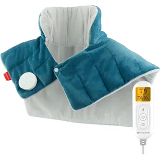 Comfytemp Voll gewichtetes Heizkissen für Nacken Schulter mit 9 Wärmestufen 0,5-9h Abschaltautomatik, 1 kg Nackenwärmer Schulterwärmer waschbar Wärmekissen 53x48cm Elektrisches Wärmecape