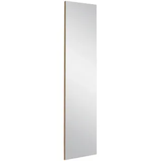 Novel Wandspiegel , Eichefarben , Glas , Eiche , furniert , rechteckig , 42x170x3 cm , Goldenes M, Made in Germany, DGM-Klimapakt , senkrecht und waagrecht montierbar, Ganzkörperspiegel , Spiegel, Wandspiegel