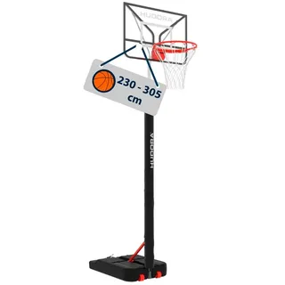 Hudora Basketballständer RoCo 305 (höhenverstellbar/fester Stand/Sicher/langlebig) - 230cm-305cm