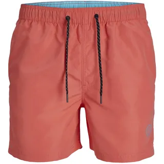 JACK & JONES Herren Badehose Badeshort JPSTFIJI JJSWIM SOLID Hot Coral Solid 12225961