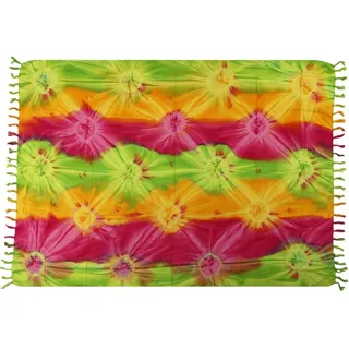 Wogeka Sarong – Blickdichtes luftiges Strandtuch in Rot Gelb Grün für Damen & Herren als Pareo Wickelrock Cover Up Strandkleid Wrap für den Strand 94