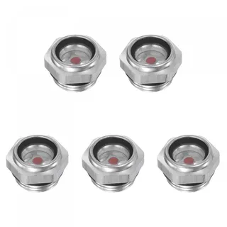sourcing map 5Stk Luftkompressor Ölstandanzeige Schauglas M20x1.5mm Flüssigkeitsanzeiger