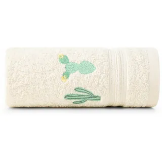 Handtuch Badetuch für Kinder 30x50 cm creme Kaktus Oeko-Tex-Zertifikat Baumwolle