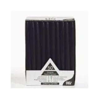 Papstar Leuchterkerzen 50 St. schwarz