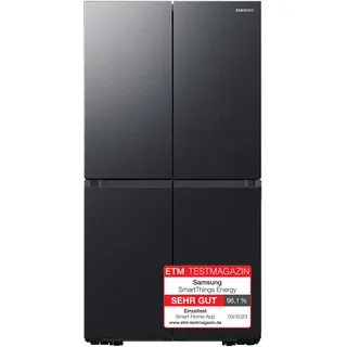 Samsung French-Door-Kühlschrank mit Gefrierfach, 178 cm, 649 l, AI Energy Mode (SmartThings), Auto Ice Maker, No Frost+, Schwarz, RF59C701EB1/EG