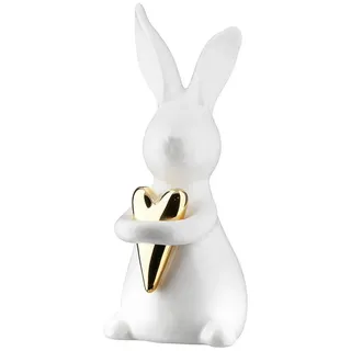 Osterhase , Weiß Hochglanz , Keramik , 8x19.50x10 cm , Dekoration, Dekofiguren & Skulpturen, Dekotiere
