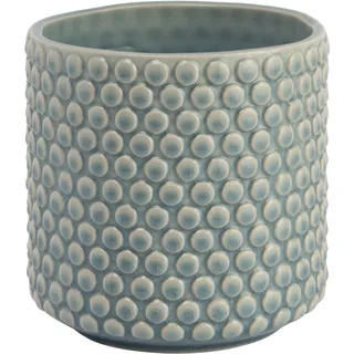 Bloomingville Mit erhöhtem Punktemuster, Steingut, Himmelblau, 15,2 cm