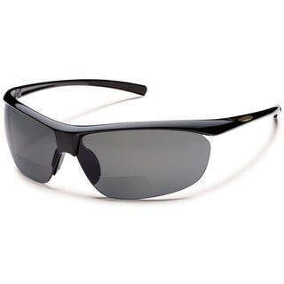 Urbanium Eyewear Modell Nizza – Sportsonnenbrille in schwarz - polarisierend mit unauffälligen Lesefenster im unteren Bereich der Gläser mit Addition +3.00