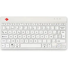 R-Go Tools Compact Break R-Go Tastatur, AZERTY (BE), Bluetooth, weiß, Mini, Kabellos, Bluetooth, Sch (BE, Kabellos), Tastatur, Weiss