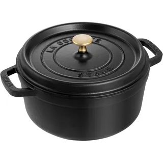 Cocotte 24 cm rund schwarz