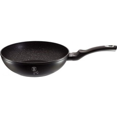 BerlingerHaus WOK GRANITE FRY 28cm BERLINGERHAUS Black Silver BH-1848, Pfanne + Kochtopf, Schwarz