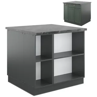 Vicco Kochinsel Fame-Line 90 x 82 x 60 cm Grün-Gold