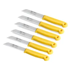 Schälmesser Set aus Solingen Gemüsemesser Allzweckmesser Obstmesser Made in Germany Messer Universal Küchenmesser Edelstahl Rostfrei zum Schneiden von Obst, Gemüse und Fisch (6, Lang)