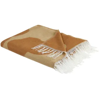 Beliani Decke Orange Bangre 130/170 cm , Textil , 130x170 cm , Heimtextilien, Wohntextilien, Decken