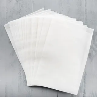 Weiße Pergamintüten, 100 Stück: Papiertüten Weiß, Tüten Papier, Geschenktüte Blumensamen, Lebensmittel & Give-Aways, Papierbeutel Leicht Transparent, Samentütchen, Papiertütchen Flach, 16,2 x 23 cm
