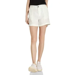 Street One Damen Leinen Bermuda Shorts off white,46