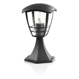 Philips Sockelleuchte Aluminium, 30,0 cm, E27, 15300 lm, Schwarz