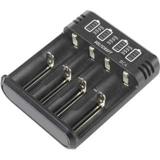 VOLTCRAFT BC4 Rundzellen-Ladegerät LiIon, NiMH Mignon (AA), Micro (AAA), Baby (C), Sub-C, 10440, 16340, 17335,