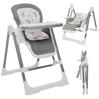 Baby Vivo 3in1 Kinderhochstuhl / Babywippe höhenverstellbar für Kinder - Lulu in Grau - Grau