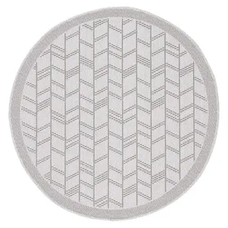 carpetfine Boho 102 Webteppich Ø 90 cm Beige