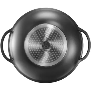 Kopf Wok Mai-Lu, Aluguss, Ø 36 cm, Induktion, Antihaftbeschichtung, inkl. Zubehör, schwarz - Schwarz