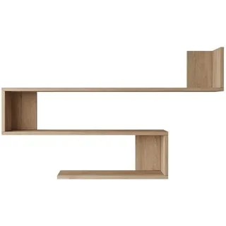 [en.casa] Wandregal 120 x 71,5 x 14,5 cm Beige