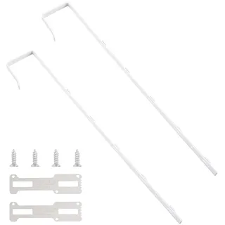 INCREWAY Spiegelaufhänger für die Tür, verstellbare und stabile Eisentürspiegelhaken, Set (2 Stück, 4,3 cm Tiefe, 9 kg Kapazität)