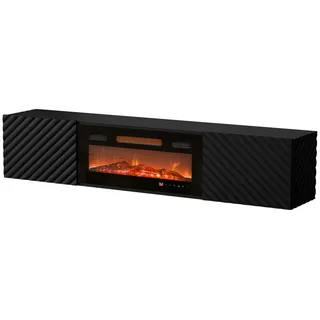 Mirjan24 Lara TV-Lowboard 183x37x35 cm Schwarz Holzwerkstoff