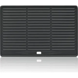 BBQ-Toro Gusseisen Grillplatte 41,5 x 27,5 cm | Wendeplatte, emailliert - Schwarz