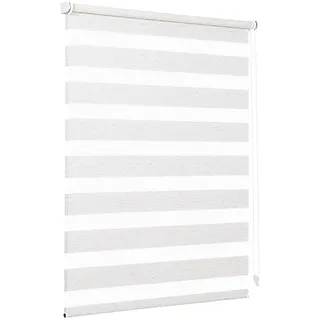 Sekey Doppelrollo Klemmfix ohne Bohren für Fenster, Doppelrollo 80 cm breit, Duo Rollo Jalousie Sonnenschutz, 80x100cm, Leinen