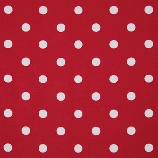 Homescapes Baumwollstoff Meterware Punkte rot, 150 cm , Rot , Textil , Gepunktet , 150x100 cm , Oeko-Tex® , Heimtextilien, Vorhänge, Vorhangstoffe, Stores