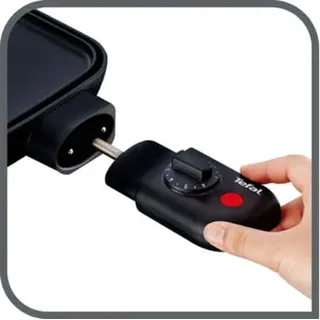 Tefal CB503813, Schwarz, Silber, Rechteckig, Drehregler, Rost, 2000 W - Schwarz, Silber