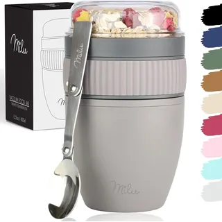 wunschproducts Milu Müsli-Becher-Set 400ml - Grau)