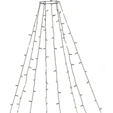 Bild von LED Baummantel mit Ring Ø 15, 8 Stränge à 50 bernsteinfarbene Dioden, gefrostet, Timer, schwarz,24V, aussen, Christbaumschmuck, 8h