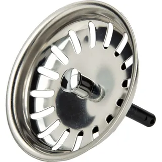 tecuro Siebkörbchen Siebkorb Ø 81 mm mit Kunststoff-Führungsstange 8 mm - Weiß