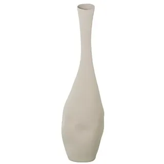 DRW Bodenvase aus Keramik in Beige, 80 x 23 x 23 cm