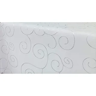 First-Tex Ornament Damast Tischdecke 160 rund weiß*