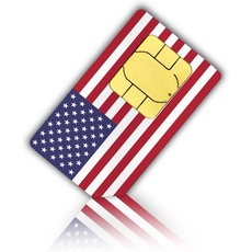 Prepaid Sim-Karte USA - 6GB 4G LTE - Unbegrenzte Nationale Anrufe, Sms & Daten - 30 Tage (Unbegrent Festnetz-Telefonie Deutschland und Die Schweiz & Unbegrentz Mobilfunknet nach Österreich)