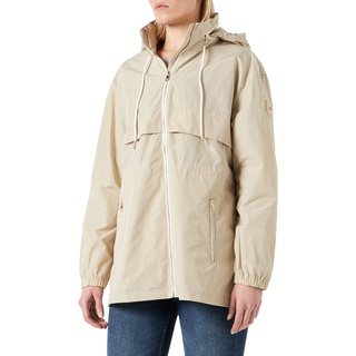 Tommy Hilfiger Damen Windbreaker Jacke mit Kapuze, Beige (Light Sandalwood), XL