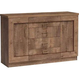 Sideboard 140cm Lefkas Eiche, TEORA-161 - Braun